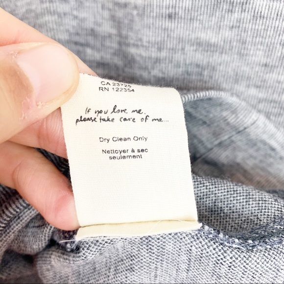 Wilfred | Aritzia Heathered Gray Wool Blend Pullover Sweatshirt Top - Picture 5 of 5